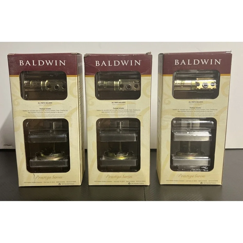BALDWINPrestige SeriesSPYGLASS DEADBOLT SATIN NICKEL FINISH 93800-013 Lot 3